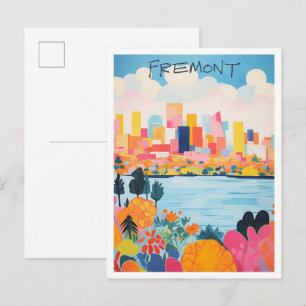 Fremont California Travel City Aesthetic Postcard