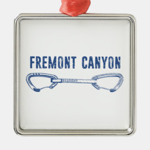 Fremont Canyon Wyoming Rock Climbing Quickdraw Metal Tree Decoration