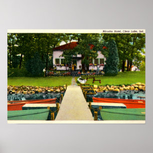 Fremont, Indiana Mirador Hotel on Clear Lake Poster