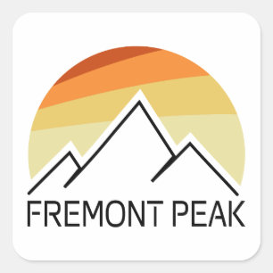 Fremont Peak Wyoming Retro Square Sticker