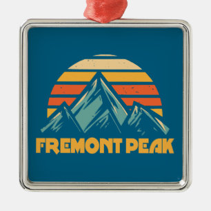 Fremont Peak Wyoming Retro Turquoise Metal Tree Decoration