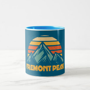 Fremont Peak Wyoming Retro Turquoise Two-Tone Coffee Mug