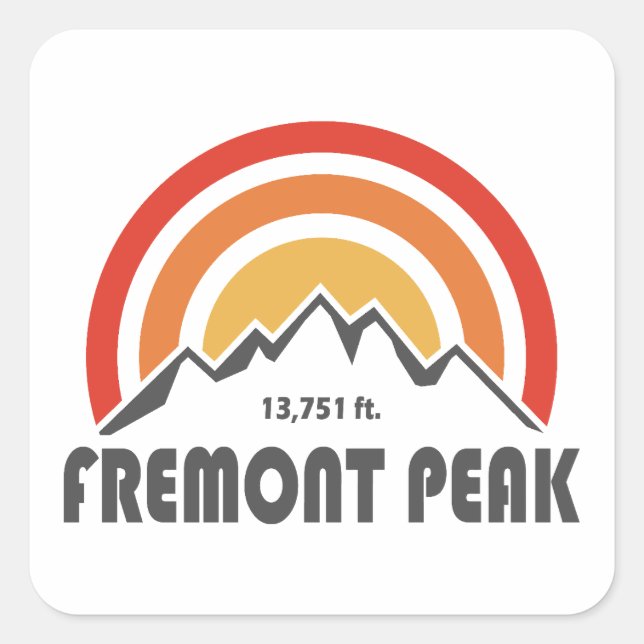 Fremont Peak Wyoming Square Sticker (Front)