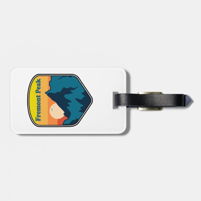 Fremont Peak Wyoming Sunrise Luggage Tag (Back Horizontal)
