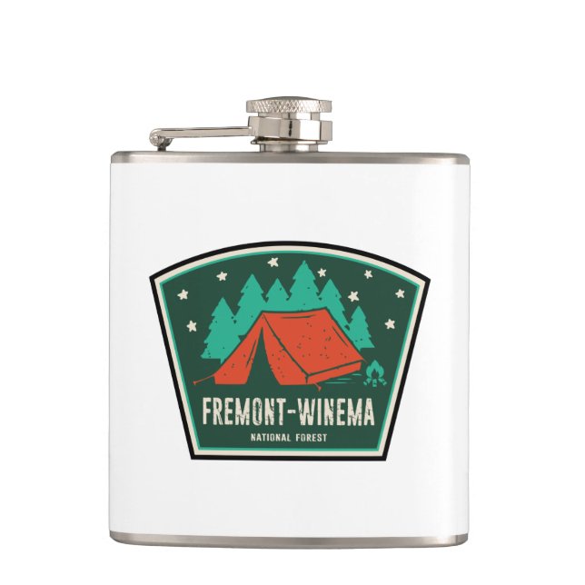 Fremont-Winema National Forest Camping Hip Flask (Front)