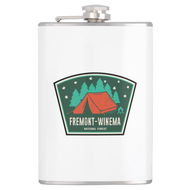 Fremont-Winema National Forest Camping Hip Flask (Front)