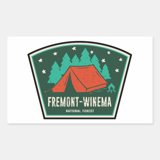 Fremont-Winema National Forest Camping Rectangular Sticker (Front)