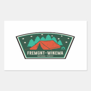 Fremont-Winema National Forest Camping Rectangular Sticker