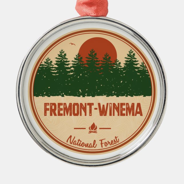 Fremont-Winema National Forest Metal Tree Decoration (Front)