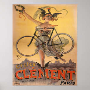 French 1898 bicycle advertisement poster