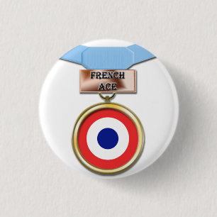 French Ace medal button