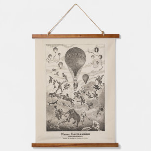 French Advertisement For Balloon Manufacturer Hanging Tapestry