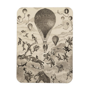 French Advertisement For Balloon Manufacturer Magnet