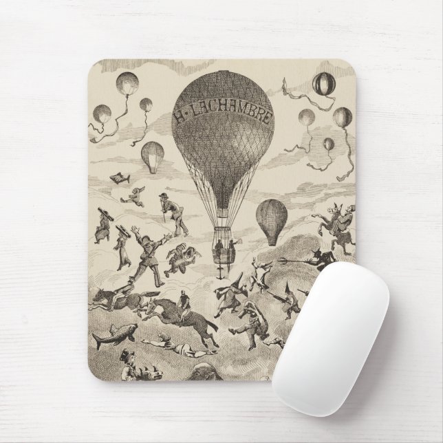French Advertisement For Balloon Manufacturer Mouse Mat (With Mouse)