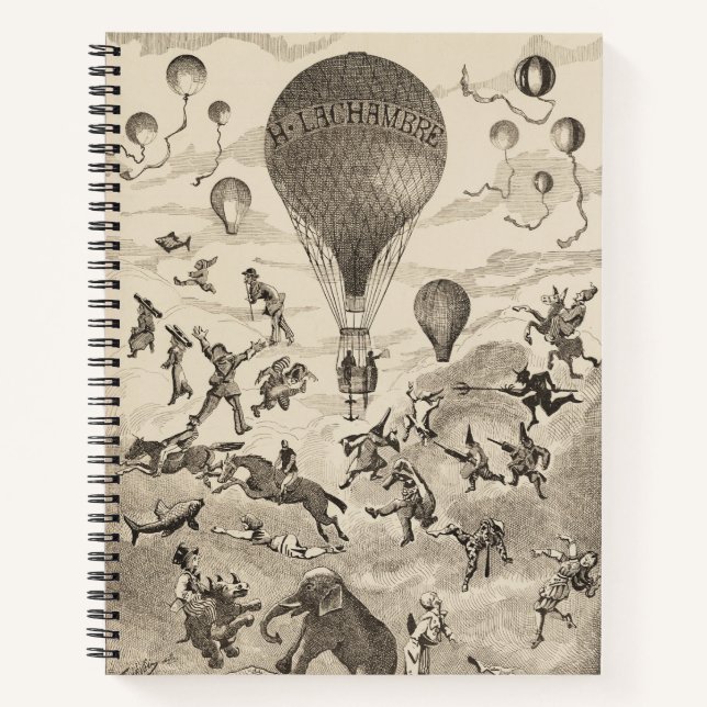 French Advertisement For Balloon Manufacturer Notebook (Front)