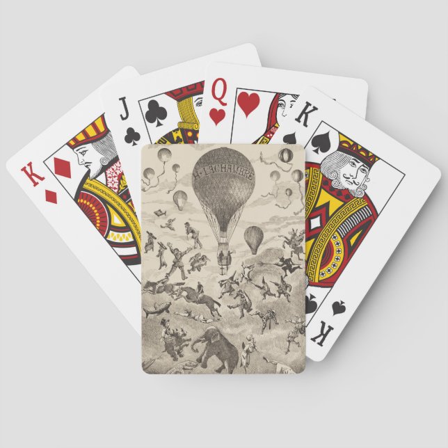 French Advertisement For Balloon Manufacturer Playing Cards (Back)