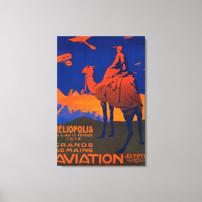 French Airline Promotional Poster Canvas Print (Front)