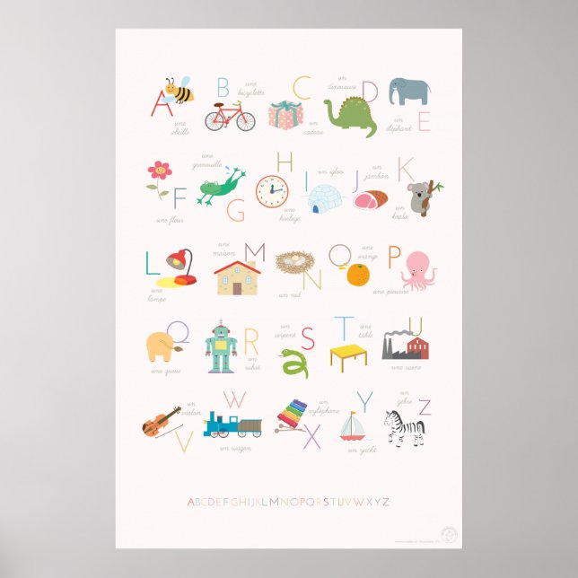 French Alphabet Poster (Front)