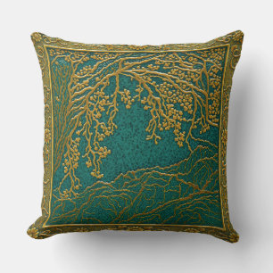French Alps Gold Lemon Teal Shades Cushion