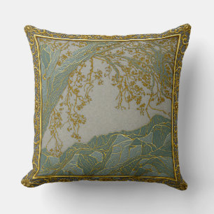 French Alps Gold Silver Colours Throw Pillow