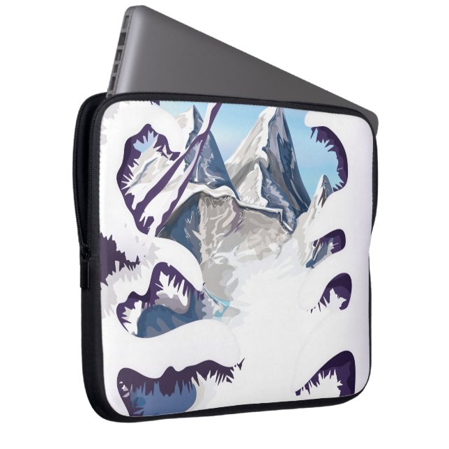 French Alps Laptop Sleeve (Front Right)
