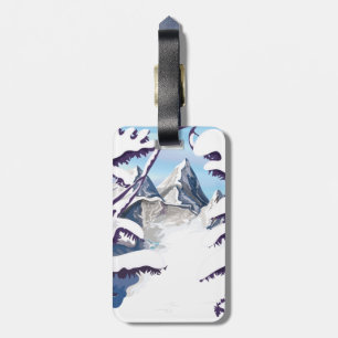 French Alps Luggage Tag