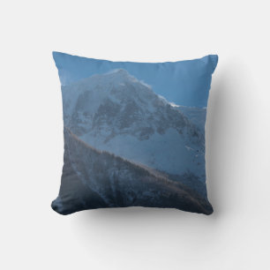 French alps mountain peaks covered with fresh snow cushion