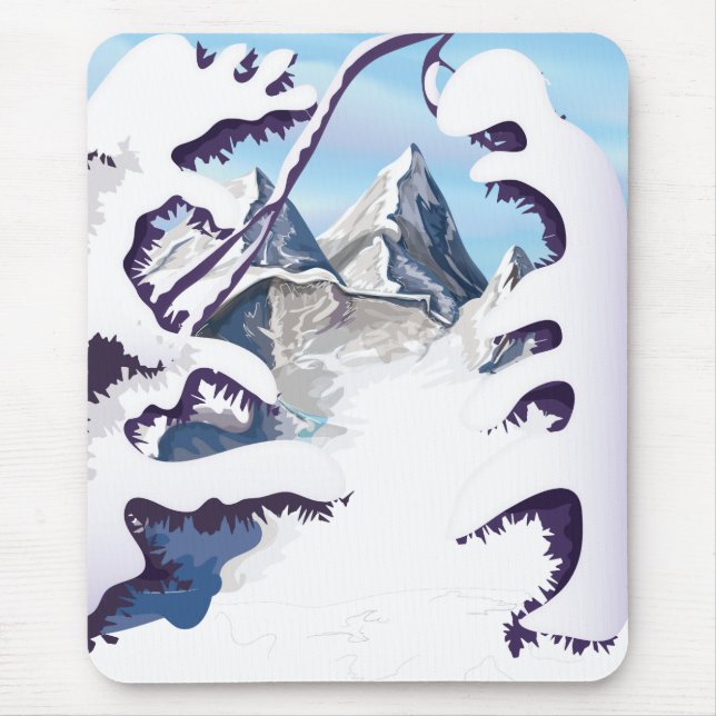 French Alps Mouse Mat (Front)