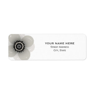 French Anemone Wedding Address Label