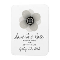 French Anemone Wedding Save The Date Magnet