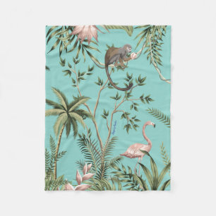 French Animal Print Toile Fleece Blanket