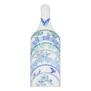 French Antique Plate   BLUE BUTTERFLY Board