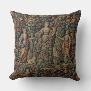 French Antique Style Roman Goddess Abundantia Cushion