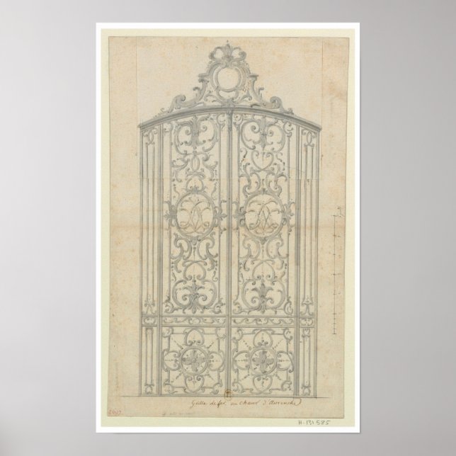 French Architectural Drawing Poster (Front)