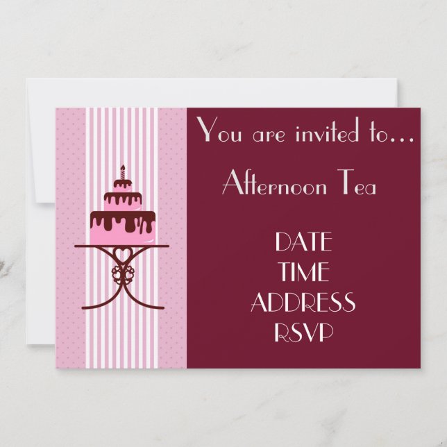 French Art Deco Afternoon High Tea party Invitation (Front)