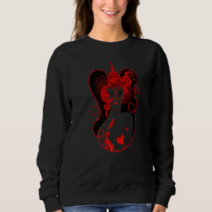 French Art Deco Heart Vintage Paris Style Women Fa Sweatshirt