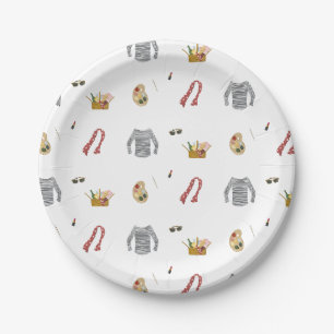French Artist Picnic in the Park Paper Plate
