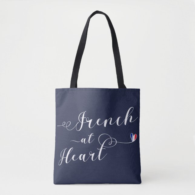 French At Heart Grocery Bag, France Tote Bag (Front)
