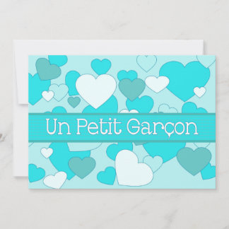 French Baby Boy Birth Announcement