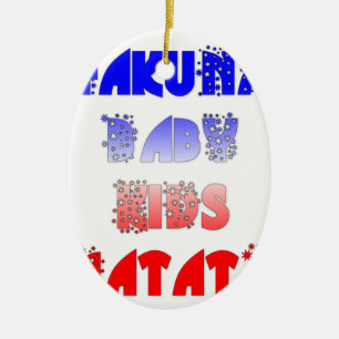 French Baby Kids Hakuna Matata.png Ceramic Tree Decoration