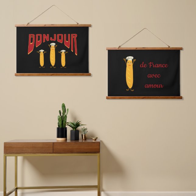 French baguette hanging tapestry (Asymmetrical)