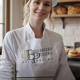 French Bakery Boulangerie Fleur de Lis Pastry Chef Apron