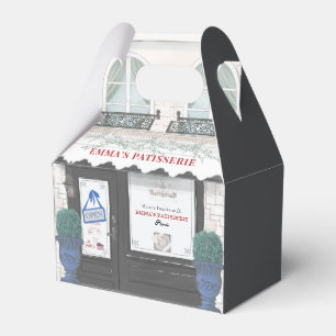 French Bakery Cafe Patisserie Black Favour Box
