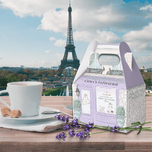 French Bakery Cafe Patisserie Lavender Favour Box