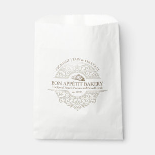 French Bakery Croissant Vintage Boulangerie Favour Bags