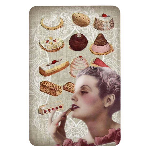 french bakery cupcake pastry desserts magnet (Vertical)
