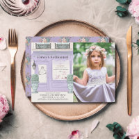 French Bakery Paris Lavender Girl Birthday Photo