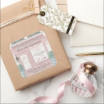 French Bakery Patisserie Paris Pink Bat Mitzvah Square Sticker<br><div class="desc">This cute french cafe/bakery/patisserie/paris themed girl's Bat Mitzvah sticker features a cream background with a french patisserie/bakery/cafe storefront in pink. Personalise for your needs. You can find more matching products at my store.</div>