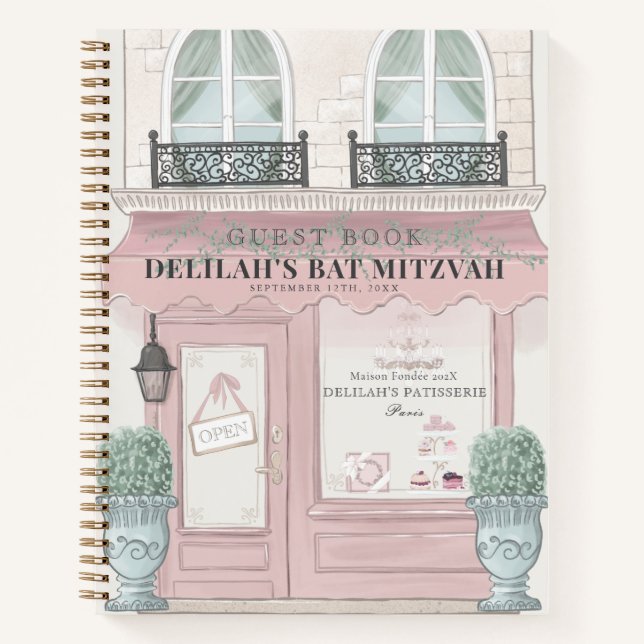 French Bakery Patisserie Pk Bat Mitzvah Guest Book (Front)