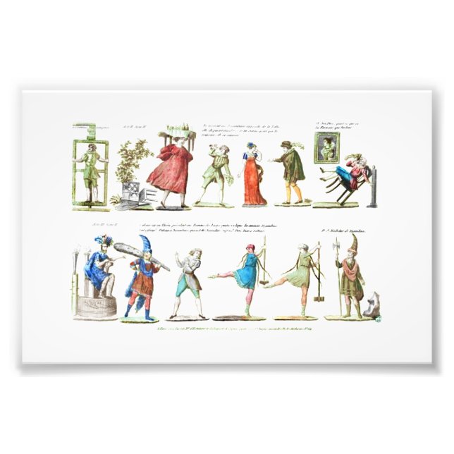 French Ballet Characters Vintage Photo Print (Front)